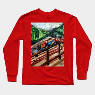 Colorful Companions in the Aviary. Long Sleeve T-Shirt